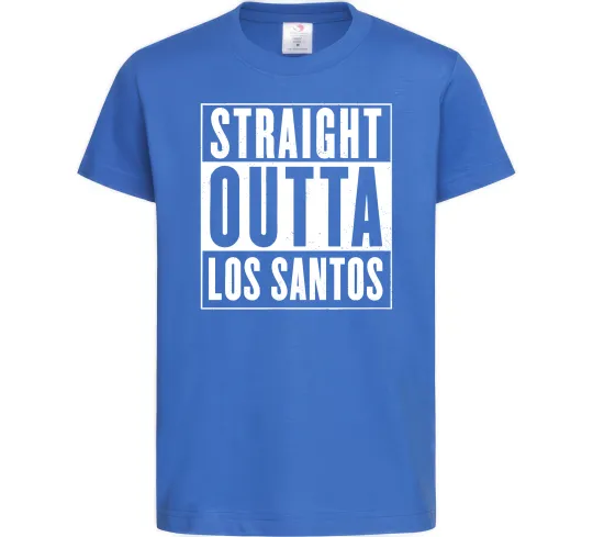 Детская футболка Straight Outta Los Santos Ярко-синий фото