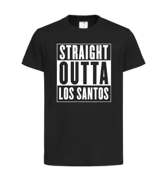 Дитяча футболка Straight Outta Los Santos Чорний фото