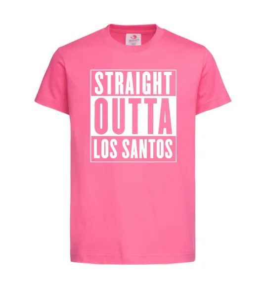 Дитяча футболка Straight Outta Los Santos Яскраво-рожевий фото