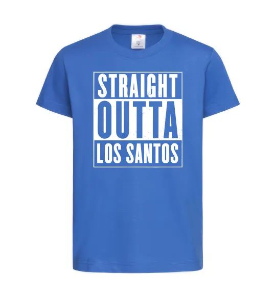 Дитяча футболка Straight Outta Los Santos Яскраво-синій фото