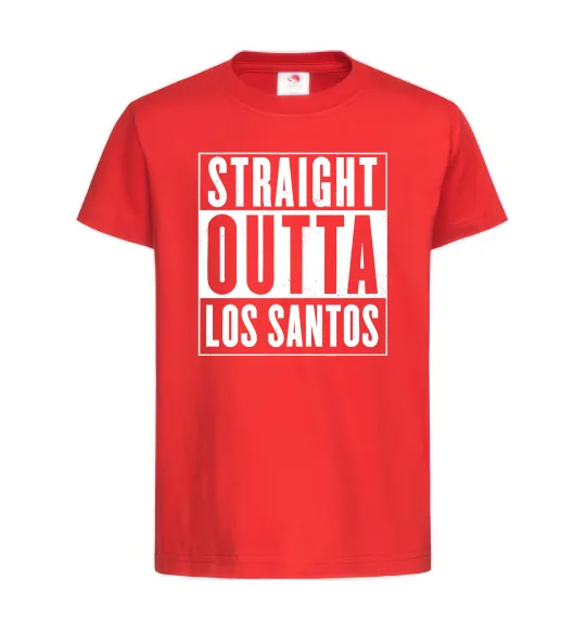 Дитяча футболка Straight Outta Los Santos Червоний фото