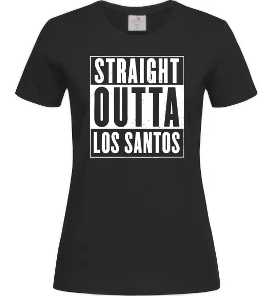Женская футболка Straight Outta Los Santos Черный фото