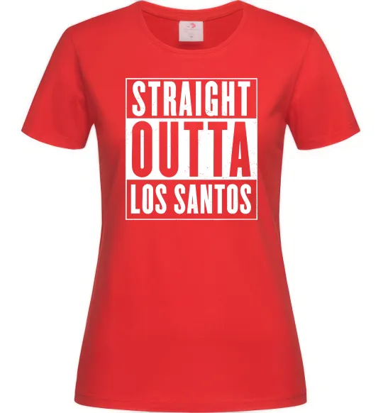 Женская футболка Straight Outta Los Santos Красный фото