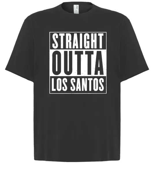 Футболка Оверсайз Straight Outta Los Santos Черный фото