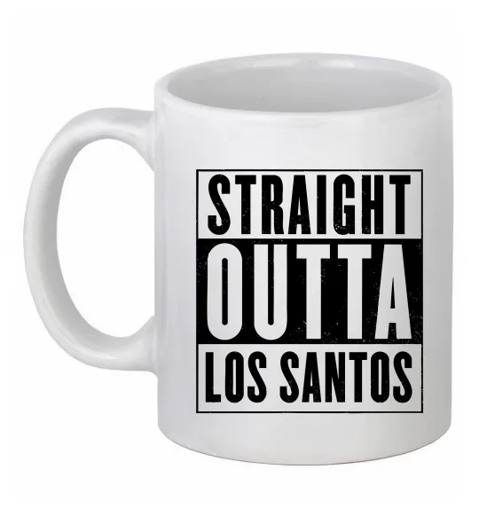 Чашка керамическая Straight Outta Los Santos Белый фото