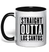 Чашка с цветной ручкой Straight Outta Los Santos Черный фото