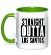 Чашка з кольоровою ручкою Straight Outta Los Santos Лаймовий фото