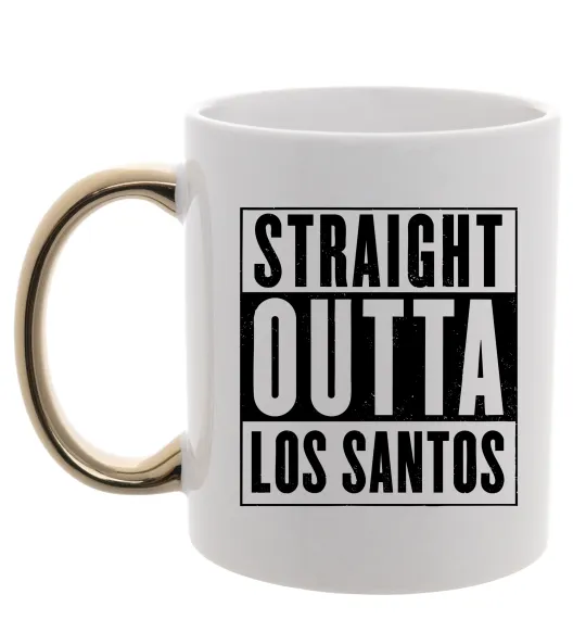 Чашка с цветной ручкой Straight Outta Los Santos Золото фото