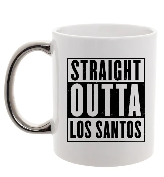 Чашка с цветной ручкой Straight Outta Los Santos Серебро фото