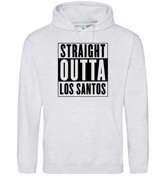 Женская толстовка (худи) Straight Outta Los Santos Серый меланж фото