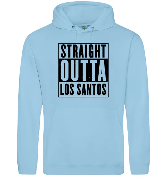 Жіноча толстовка (худі) Straight Outta Los Santos Блакитний фото