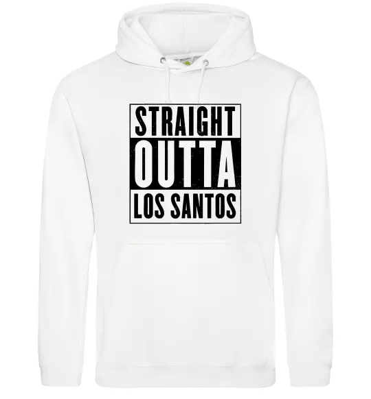 Мужская толстовка (худи) Straight Outta Los Santos Белый фото