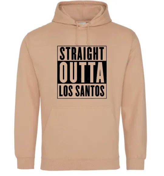 Мужская толстовка (худи) Straight Outta Los Santos Песочный фото