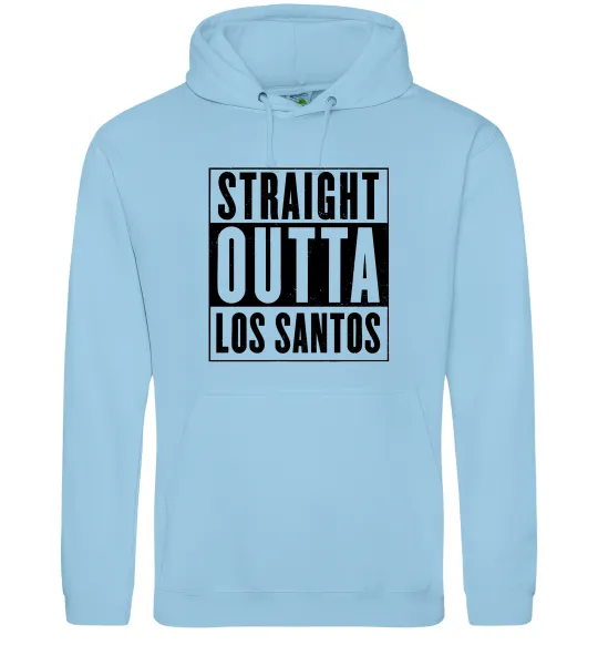 Чоловіча толстовка (худі) Straight Outta Los Santos Блакитний фото