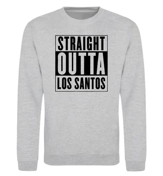 Світшот Straight Outta Los Santos Сірий меланж фото
