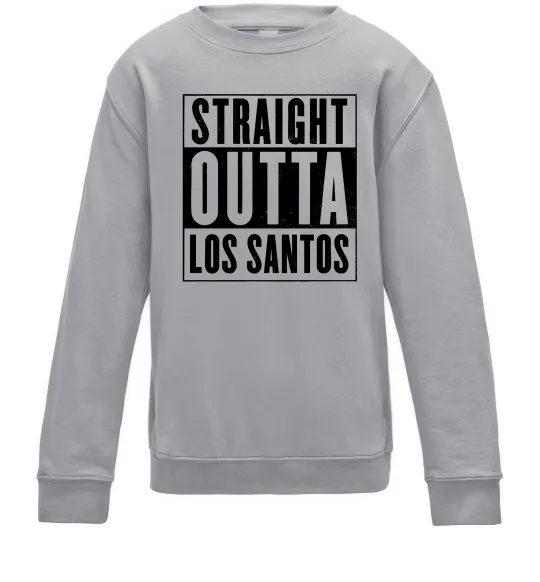Детский Свитшот Straight Outta Los Santos Серый меланж фото
