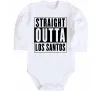 Детский боди Straight Outta Los Santos Белый фото