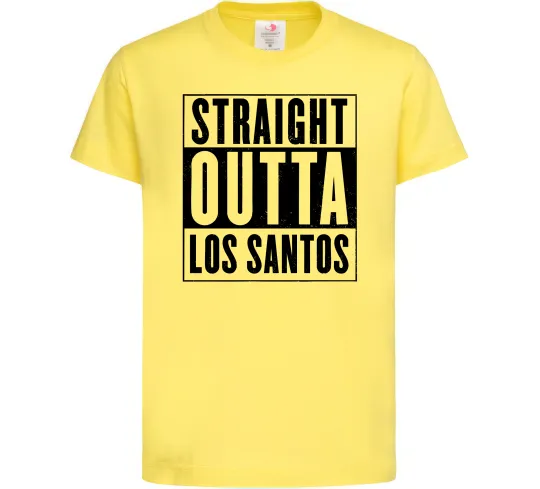 Детская футболка Straight Outta Los Santos Лимонный фото