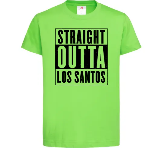 Детская футболка Straight Outta Los Santos Лаймовый фото