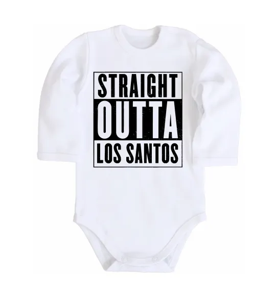 Дитячий бодік Straight Outta Los Santos Білий фото