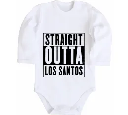 Дитячий бодік Straight Outta Los Santos Білий фото