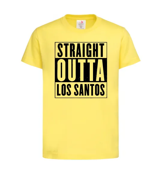 Дитяча футболка Straight Outta Los Santos Лимонний фото