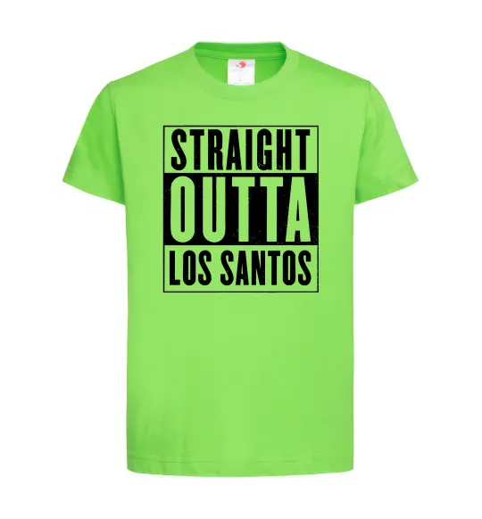 Дитяча футболка Straight Outta Los Santos Лаймовий фото