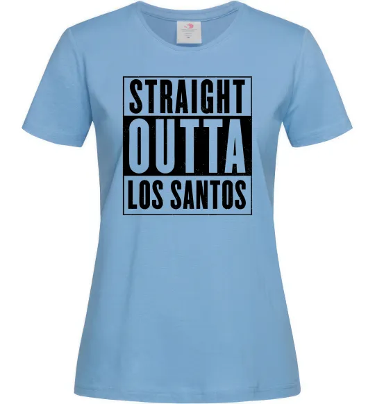 Женская футболка Straight Outta Los Santos Голубой фото