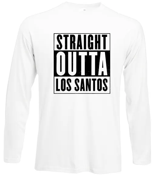 Лонгслив Straight Outta Los Santos Белый фото