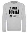 Свитшот Straight Outta Los Santos Серый меланж фото