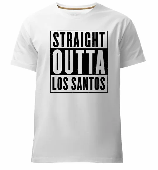 Мужская премиум футболка Straight Outta Los Santos Белый фото