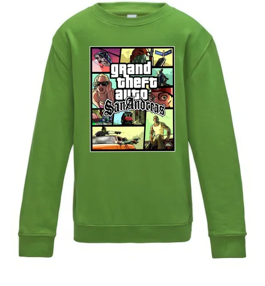 Детский Свитшот San Andreas Лаймовый фото