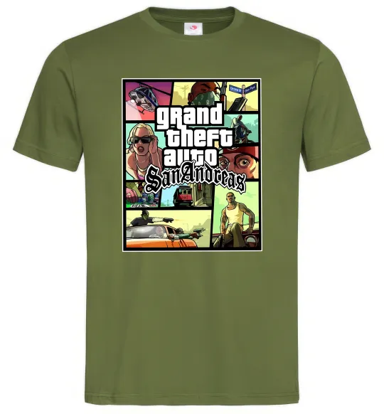 Мужская футболка San Andreas Оливковый фото