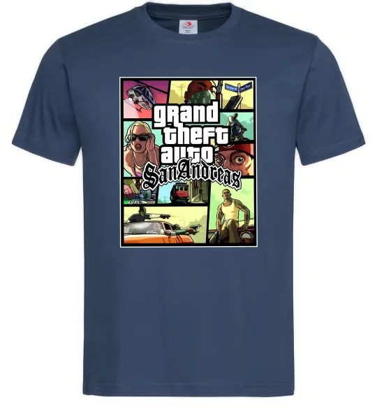 Мужская футболка San Andreas Темно-синий фото