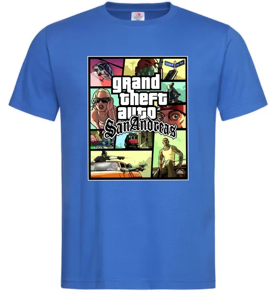 Мужская футболка San Andreas Ярко-синий фото
