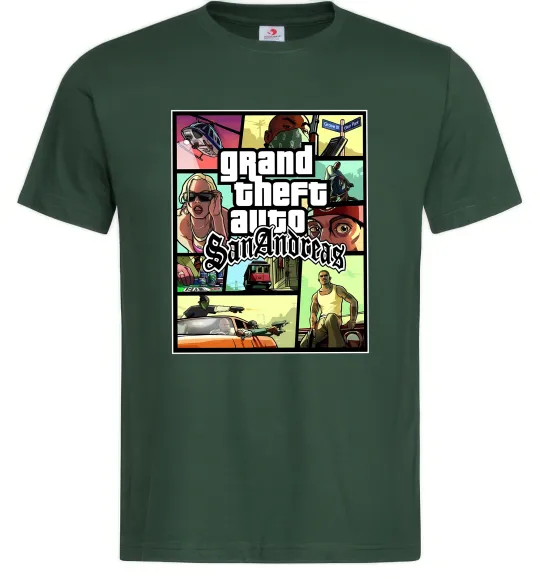 Мужская футболка San Andreas Темно-зеленый фото