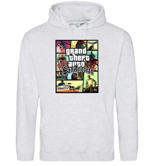 Женская толстовка (худи) San Andreas Серый меланж фото