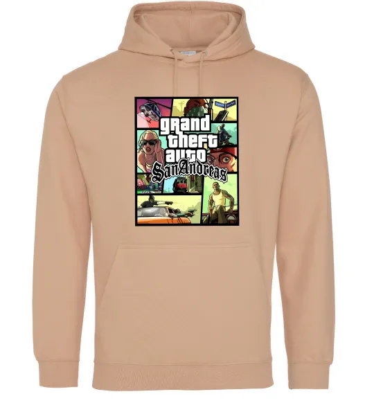 Женская толстовка (худи) San Andreas Песочный фото