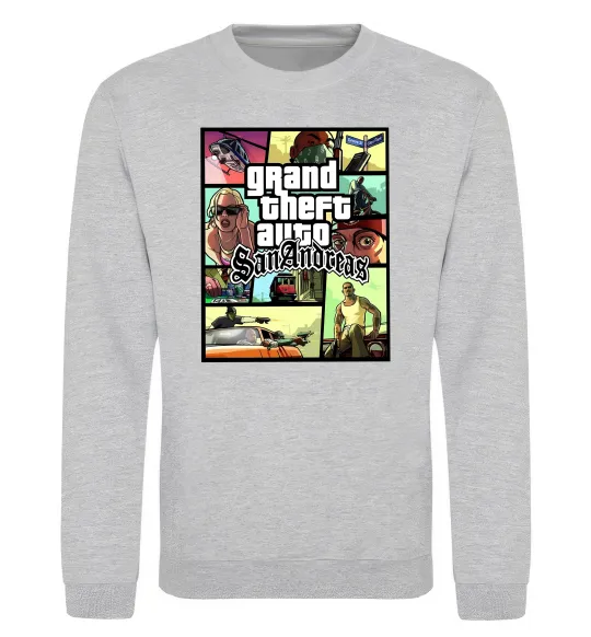 Свитшот San Andreas Серый меланж фото