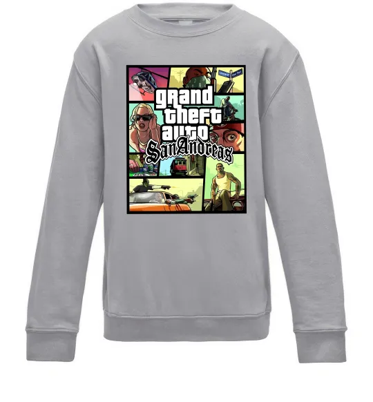 Детский Свитшот San Andreas Серый меланж фото