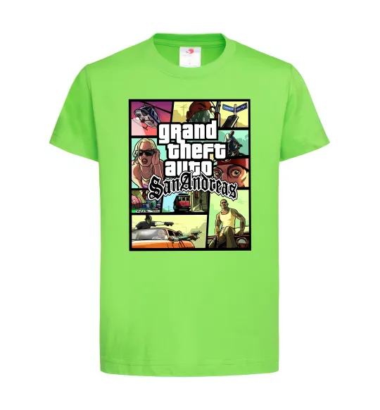 Детская футболка San Andreas Лаймовый фото