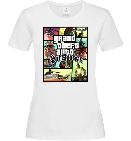 Жіноча футболка San Andreas Білий фото