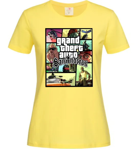Жіноча футболка San Andreas Лимонний фото