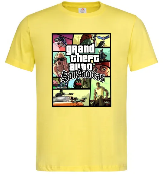 Мужская футболка San Andreas Лимонный фото