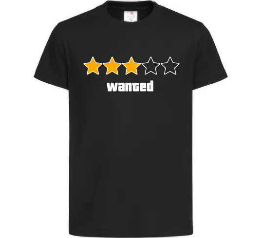 Дитяча футболка Wanted GTA Чорний фото