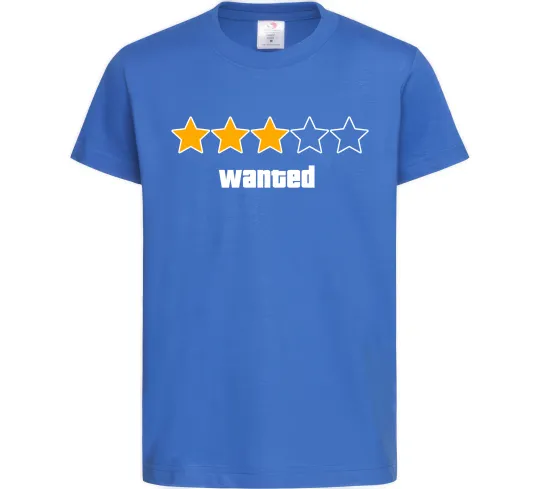 Дитяча футболка Wanted GTA Яскраво-синій фото