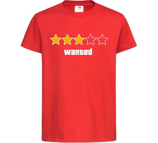 Дитяча футболка Wanted GTA Червоний фото
