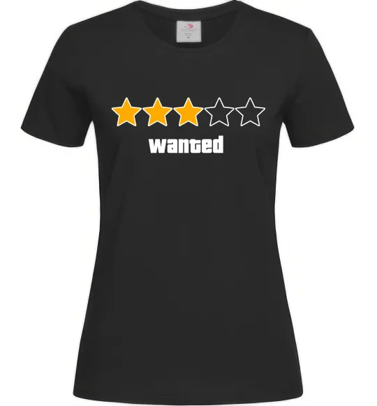 Жіноча футболка Wanted GTA Чорний фото