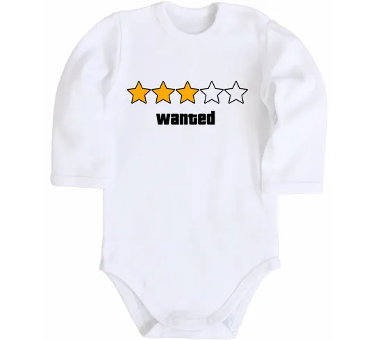 Детский боди Wanted GTA Белый фото