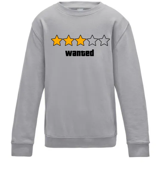 Детский Свитшот Wanted GTA Серый меланж фото